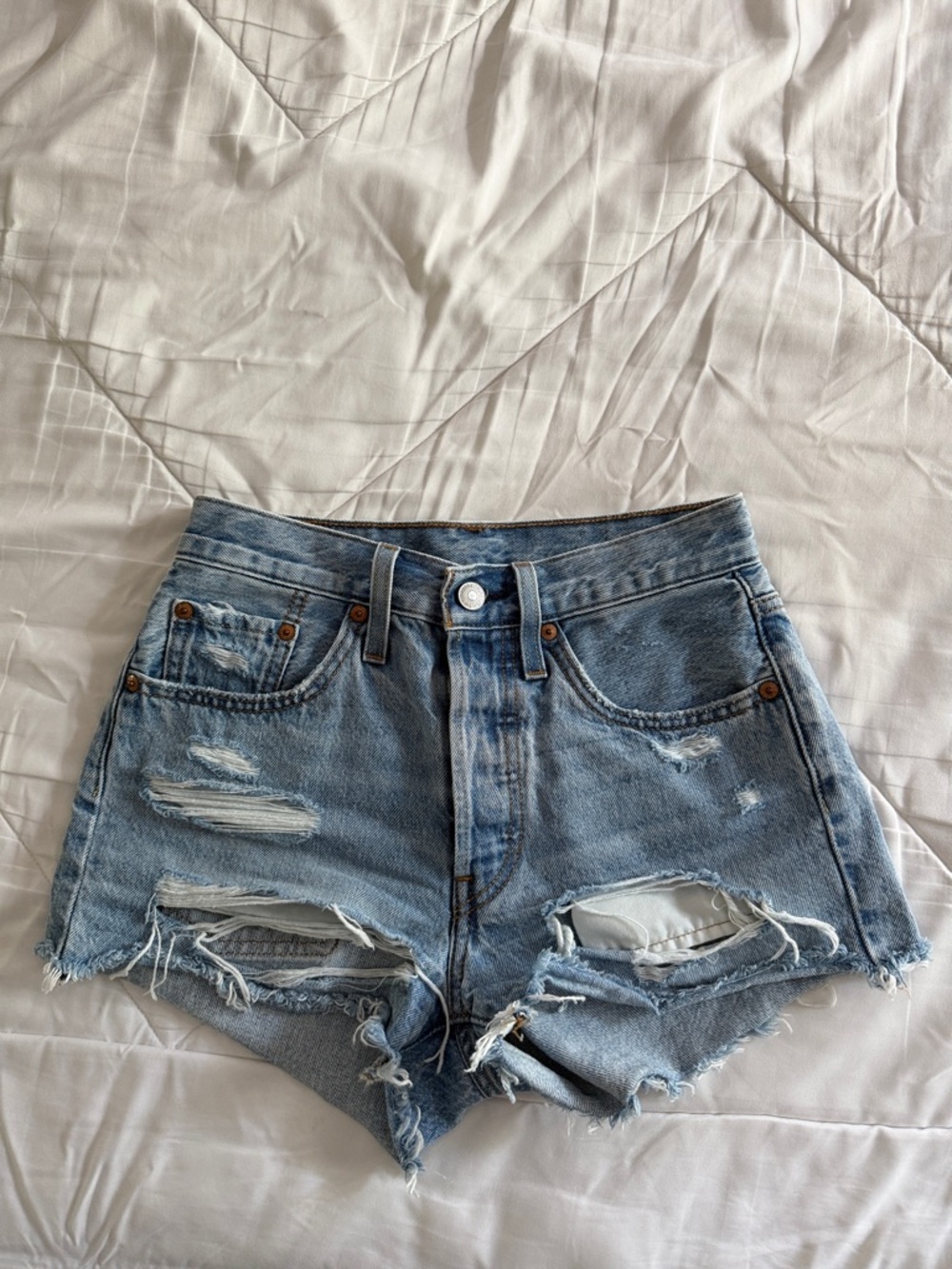 Levi’s Light Blue 501 Shorts
